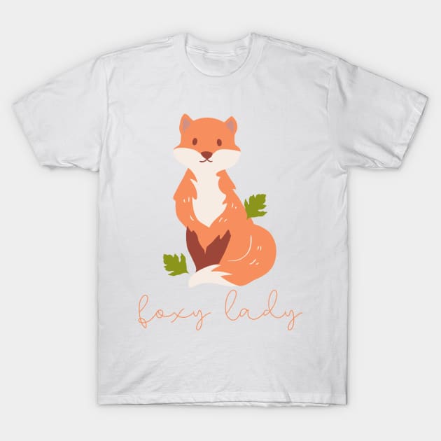 Fox Lovers Gift Foxy Lady T-Shirt by nathalieaynie